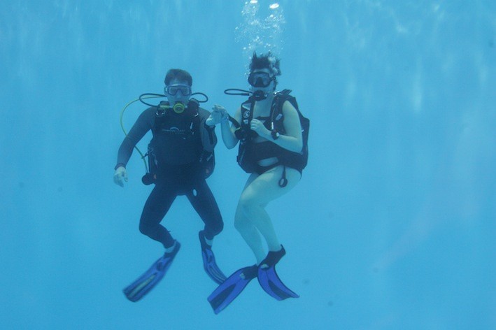 Aquapark Ruda Śląska. Nurkowanie w tubie nurkowej