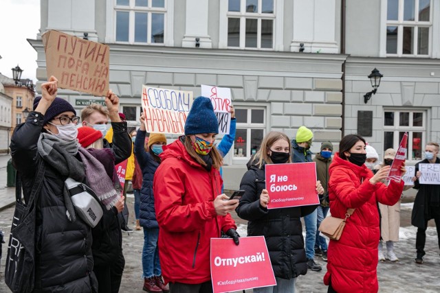 Demonstracja w sprawie rosyjskiego opozycjonisty