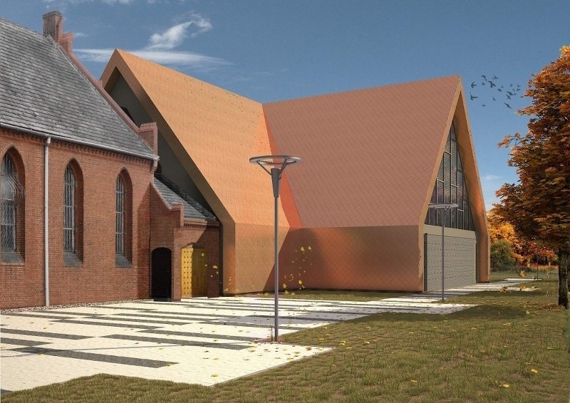 Tak będzie wyglądał rozbudowany kościół w Rokietnicy.