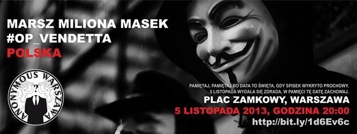 Częstochowa: Marsz Miliona Masek przejdzie ulicami miasta. Grupa Anonymous znów w akcji [WIDEO]