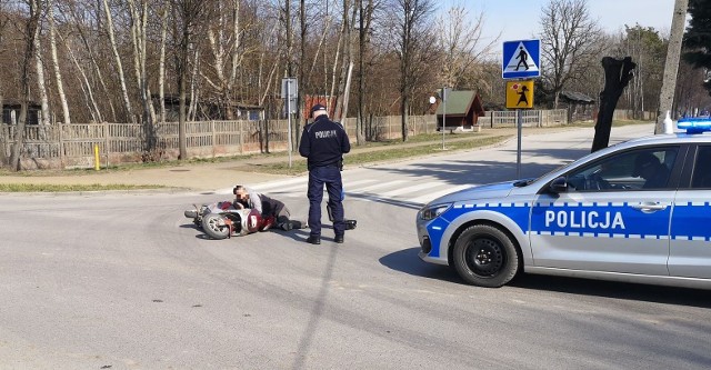 Kierowca skutera miał problem z podniesieniem się. Badanie alkomatem wykazało 3,5 promila w wydychanym powietrzu.