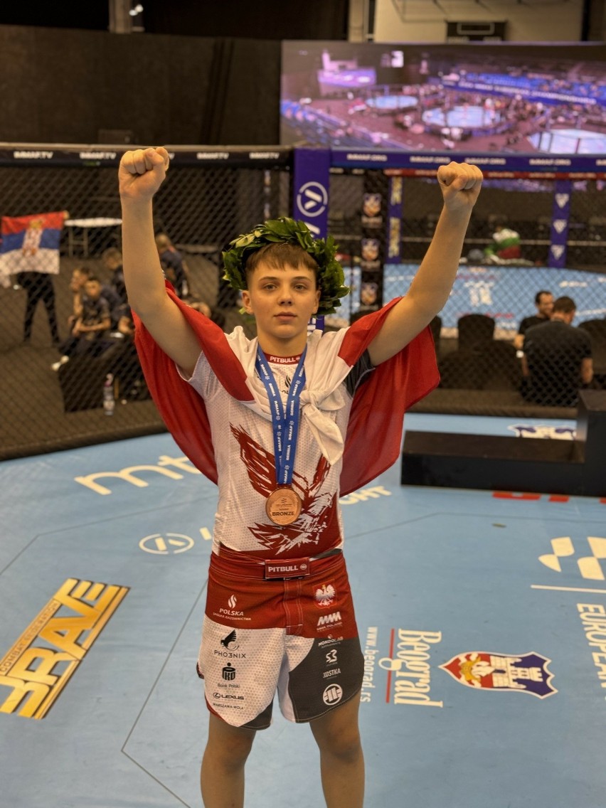 Radomianin sięgnął po brązowy medal Młodzieżowych Mistrzostw Europy w formule MMA. Zawody odbyły się w Belgradzie