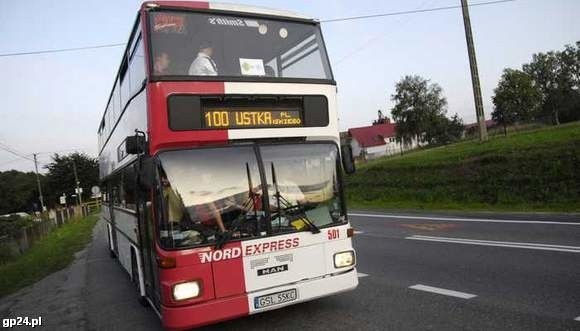 Autobus Nord Express na trasie do Ustki