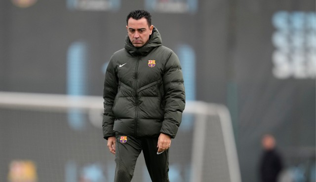 Xavi na treningu FC Barcelony