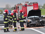 Wypadek na Wisłostradzie w Tarnobrzegu. Zderzyły się dwa samochody  