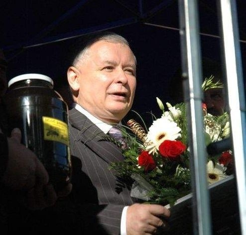 Jarosław Kaczyński wielokrotnie odwiedzał nasz region. Na zdjęciu: podczas wizyty w Łapach w 2007 roku