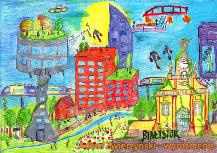 Mój wymarzony Białystok 2030. Dzieci pokazały, jak będzie wyglądało miasto przyszłości (zdjęcia)