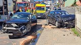 Groźny wypadek w Pajęcznie. Trzy osoby trafiły do szpitala 