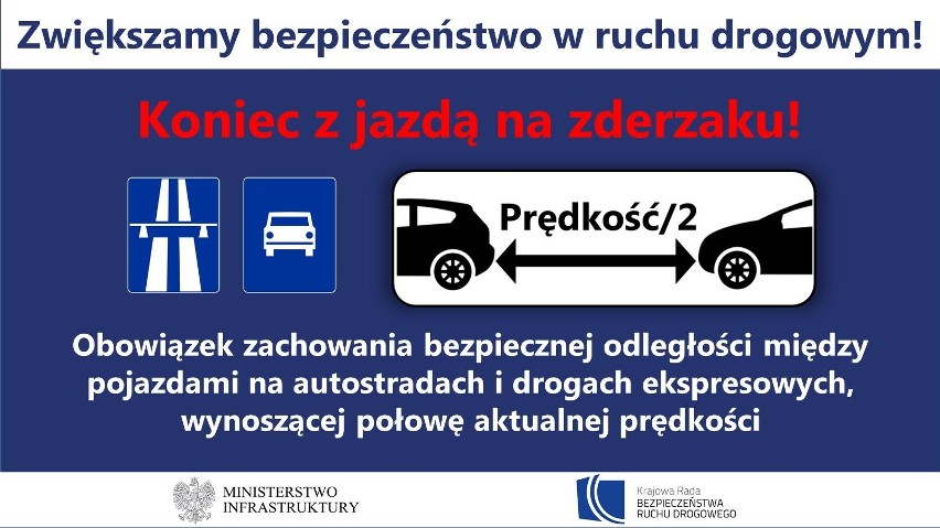 Nie będzie już można jeździć "na zderzaku". Przepis...