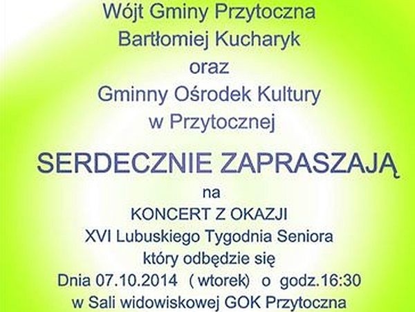 W Przytocznej odbędzie się koncert dedykowany seniorom.