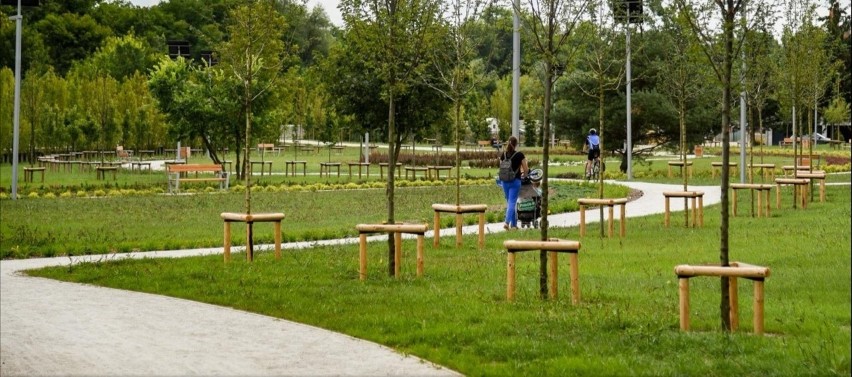 Park Bambrów Poznańskich, o powierzchni 2,6 ha, mieści się...