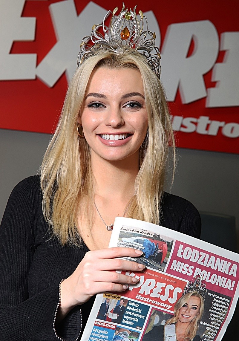Karolina Bielawska krótko po zdobyciu korony Miss Polonia...
