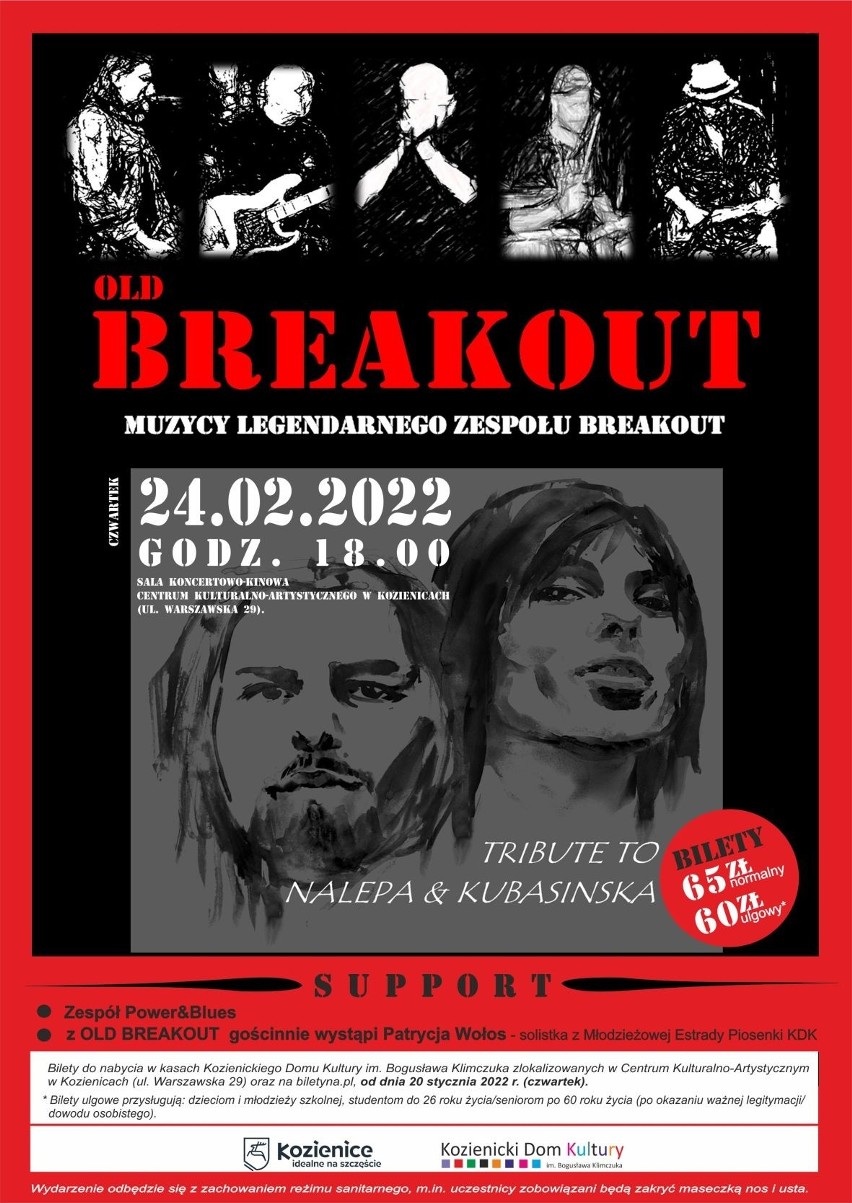 Koncert zespołu Old Breakout „Tribute to Nalepa & Kubasińska” będzie w Kozienicach. Bilety już w sprzedaży. Posłuchaj tej muzyki
