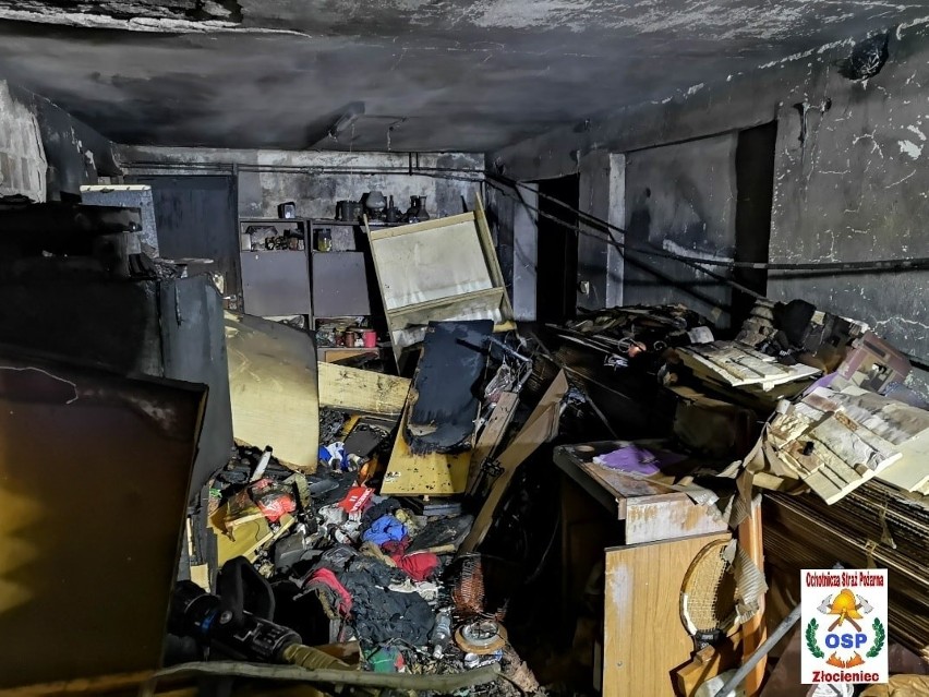 Pożar mieszkania w Złocieńcu
