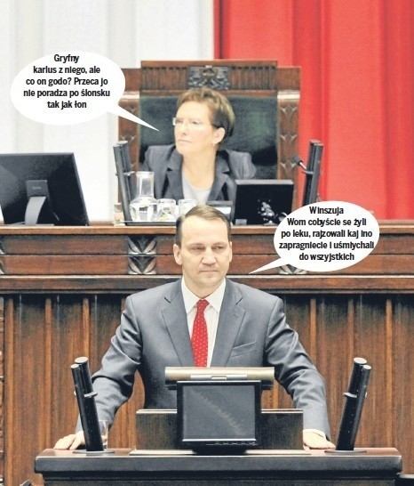 Minister Radek Sikorski godo po śląsku