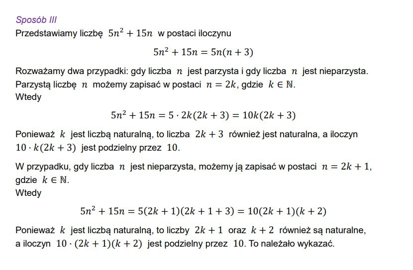 Trzeci sposób na rozwiązanie zadania 9 z arkusza matury...