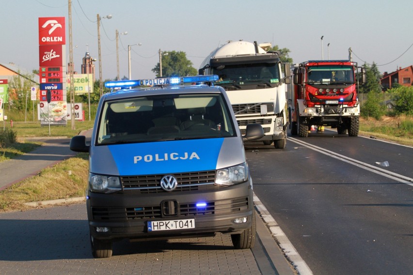 Wypadek w Gorzycach na drodze krajowej 77. Ranny został motocyklista (ZDJĘCIA)