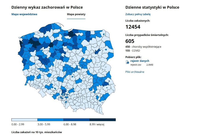 Koronawirus - woj. zachodniopomorskie, 16.12.2020