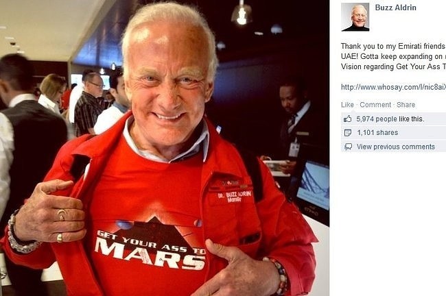 Buzz Aldrin(fot. screen z Facebook.com)