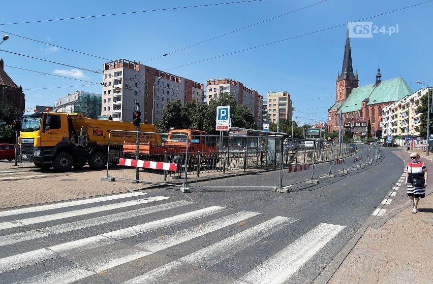 Zmiany na Wyszyńskiego w Szczecinie i korki nawet w sobotę. Tramwaje nie jeżdżą na prawobrzeżu