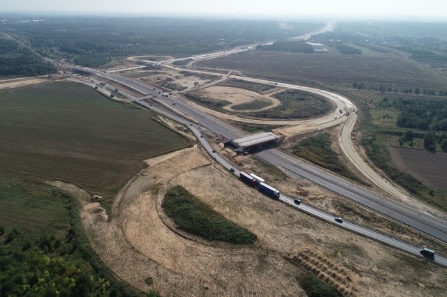 Budowa autostrady A1 od węzła Blachownia do węzła Częstochowa Północ. Zdjęcia z końca września 2019 r.