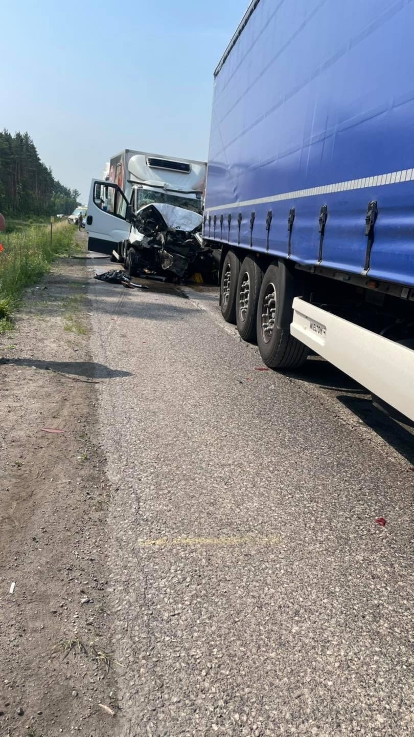 Wypadek na trasie S1 w Dąbrowie Górniczej