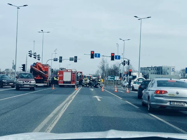 Wypadek na ul. Kościuszki w Katowicach