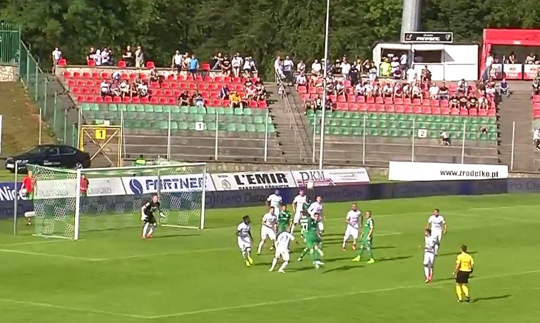 Bramka z meczu Zagłębie Sosnowiec - Olimpia Grudziądz 0:1 [WIDEO]