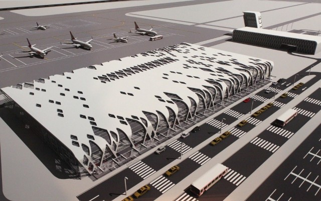 Tak będzie wyglądał terminal lotniska w Obicach. Projekt autorstwa konsorcjum POLCONSULT i APA Kuryłowicz & Associates