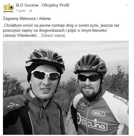 Mateusz i Adam - absolwenci II LO w Gorzowie, którzy zginęli...