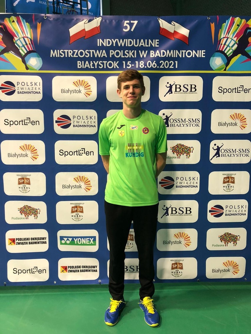 Tymoteusz Malik ze Stali Nowa Dęba zajął piąte miejsce na mistrzostwach Polski seniorów w badmintonie