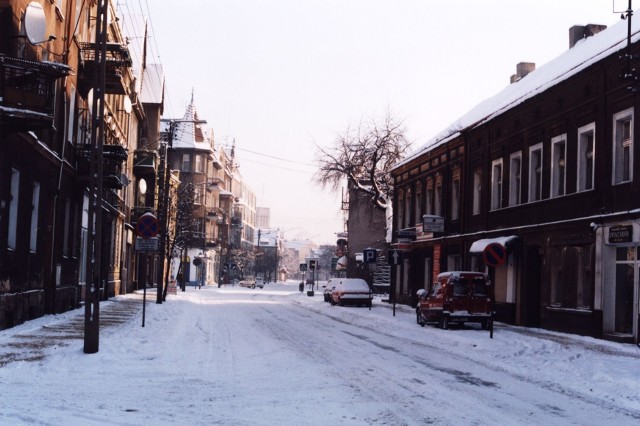 Nowa Sól zimą na przełomie 1999 i 2000 roku.