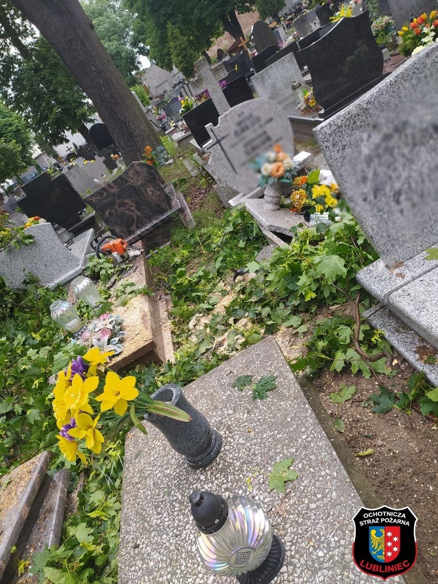 Wichura zniszczyła nagrobki na cmentarzu w Lublińcu. Pod...