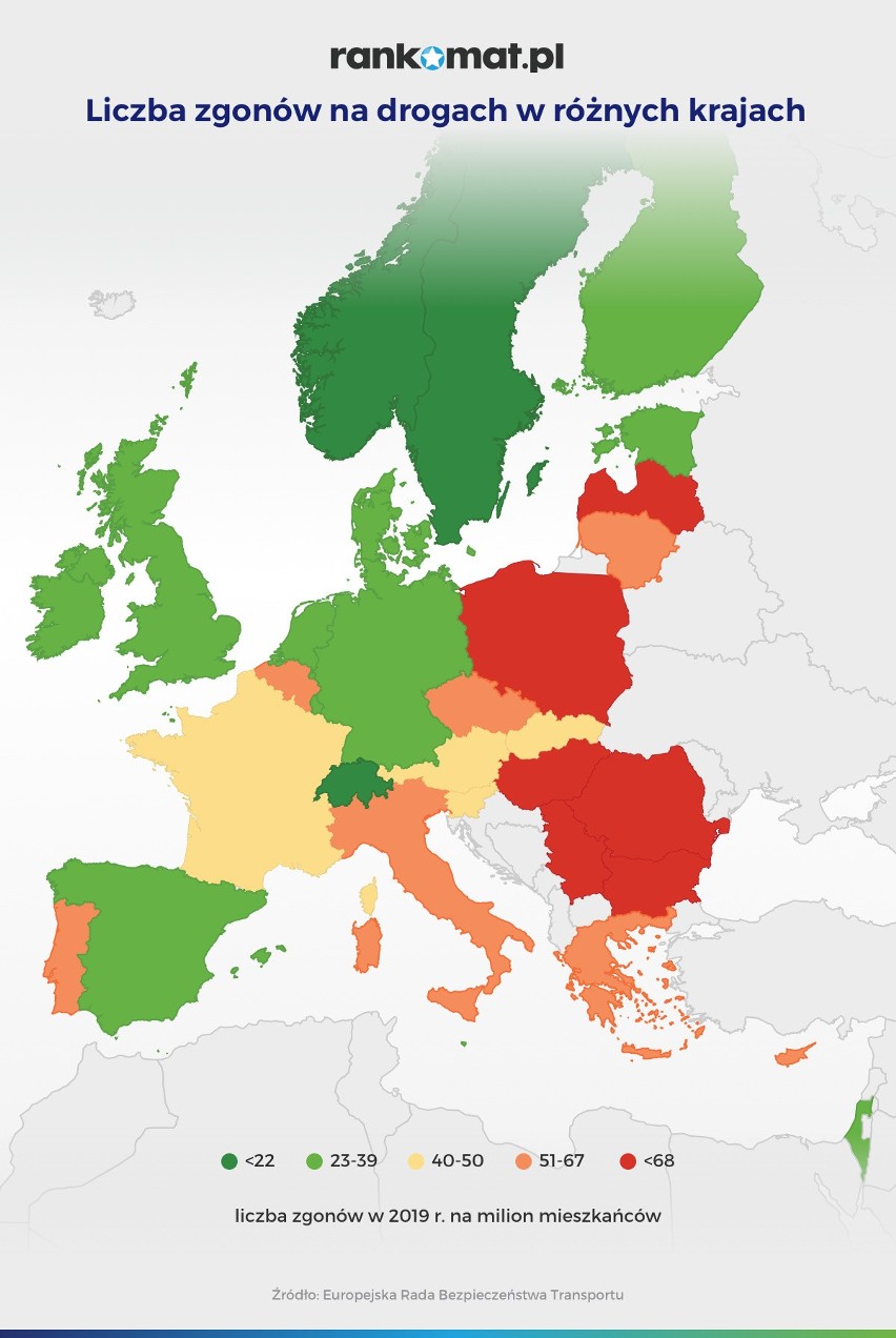 Fatalne statystyki na naszych drogach. Polska ma najwyższy wskaźnik zgonów na drogach w Europie