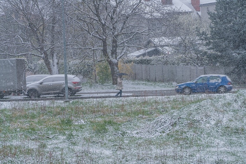 Zimowy Nowy Sącz w kwietniu