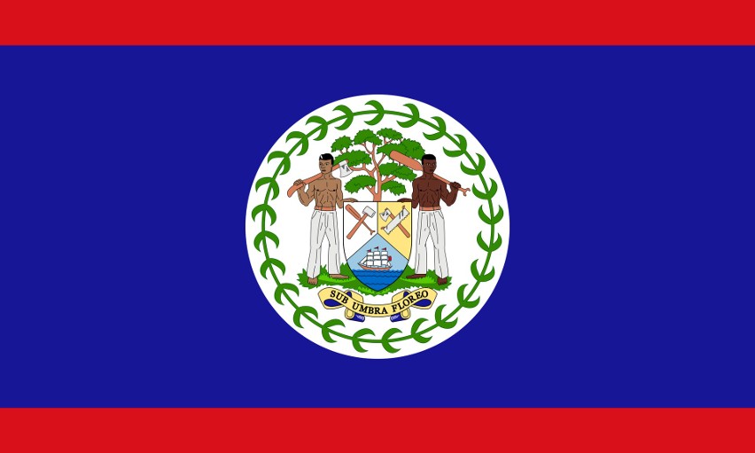 Flaga Belize jest być może najbardziej kolorowa ze...