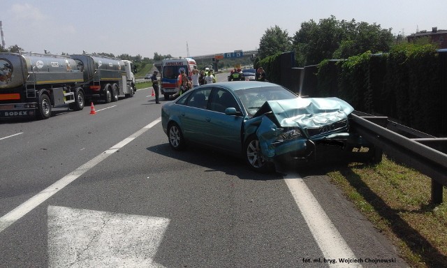 Wypadek na A4 miał miejsce na bramkach autostradowych w Mysłowicach - Brzęczkowicach