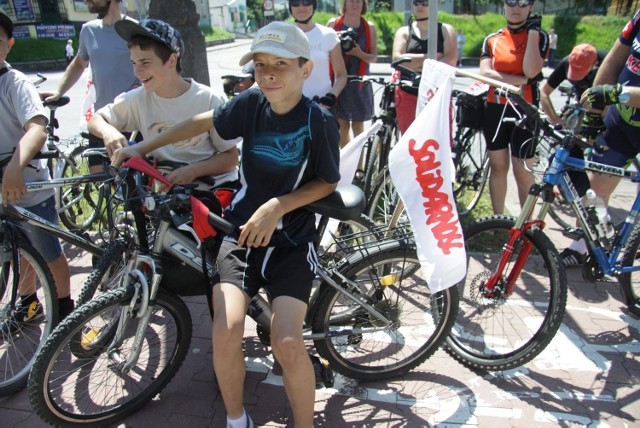 Rowerzyści na obchodach Lubelskiego Lipca przed kilkunastoma dniami