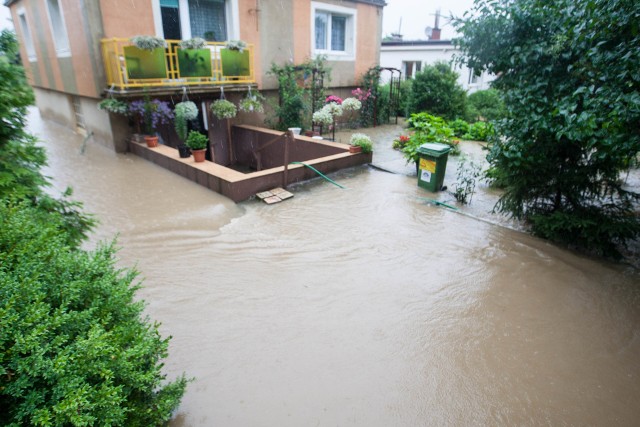 Ulewa w Gdańsku 27.07.2017. Zamknięta Niepołomicka