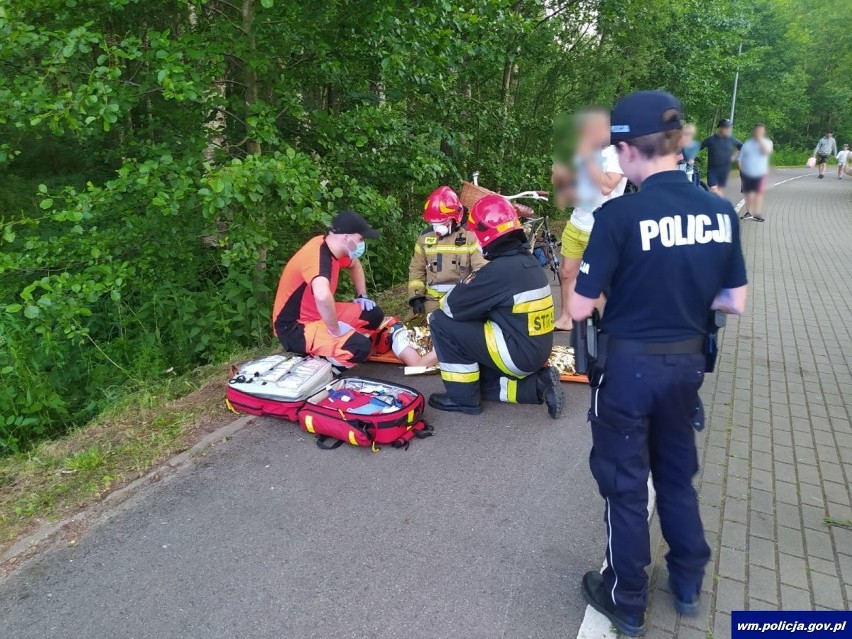 Węgorzewo. Niecodzienny wypadek na ścieżce rowerowej:...