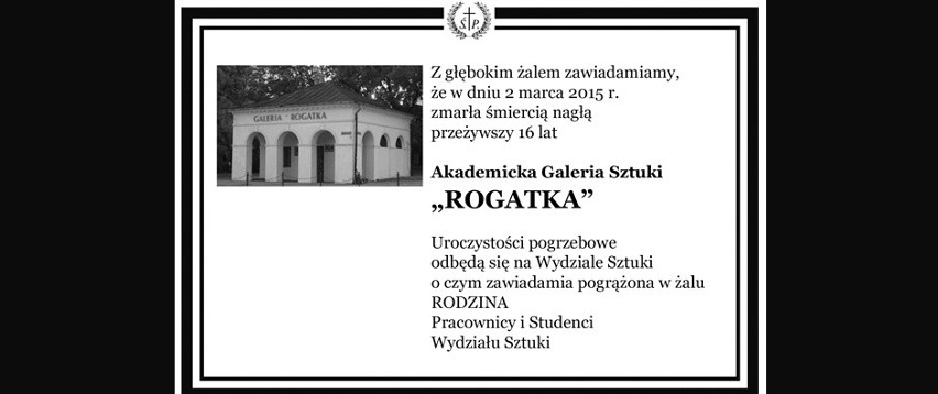 Nie ma już Galerii Rogatka radomskiego Uniwersytetu