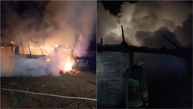 Walka z pożarem w Miechowicach Wielkich trwała przez ponad cztery godziny
