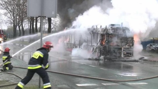 Autobus częstochowskiego MPK doszczętnie spłonął
