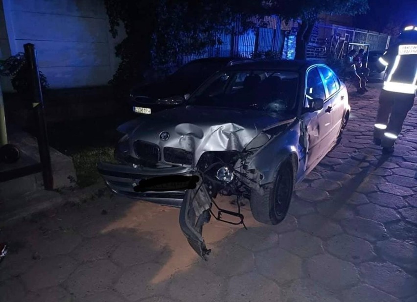 Rozbite BMW w Ełku