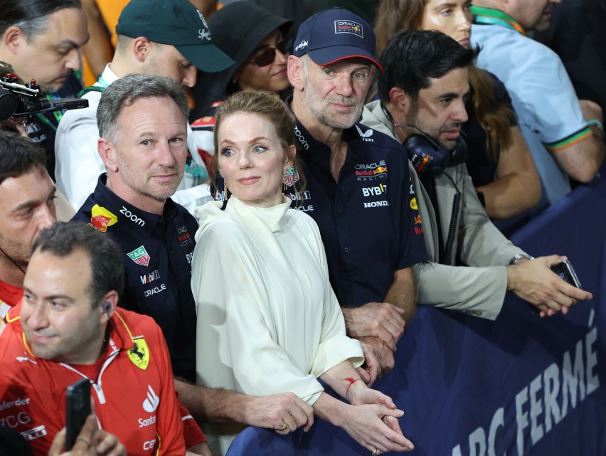 Szef Red Bull Racing Christian Horner ze swoją żoną Geri...