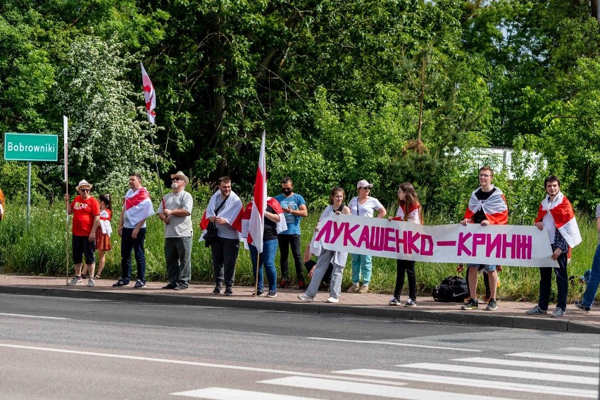 Białoruska diaspora domagała się otwarcia granicy z Polską i...