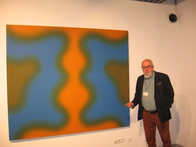 Obszerna ekspozycja obraz&oacute;w Wojciecha Fangora z udziałem artysty pokazywana była w 2018 roku w Elektrowni - ten obraz Wojciech Fangor pokazywał w galerii Muzeum Guggenheima w Nowym Jorku - m&oacute;wił Zbigniew Belowski.