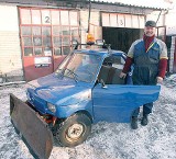 Najmniejszy pług śnieżny świata!