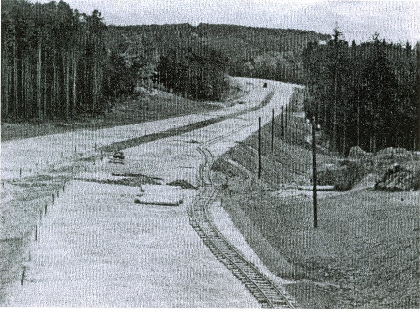 Nasyp autostrady Berlin - Szczecin - 1938 rok.