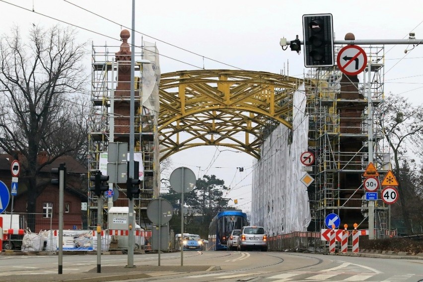 Remont mostu Zwierzynieckiego we Wrocławiu 5.03.2022